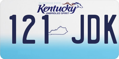 KY license plate 121JDK