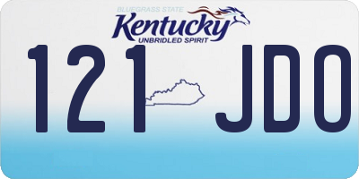 KY license plate 121JDO