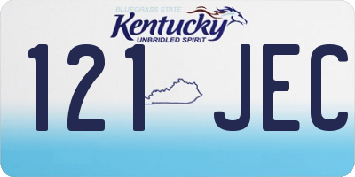 KY license plate 121JEC