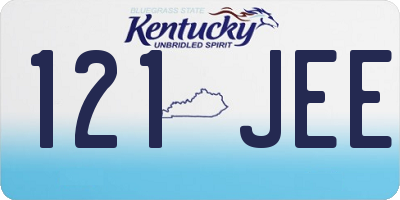 KY license plate 121JEE