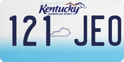 KY license plate 121JEO