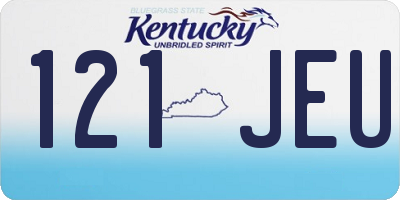 KY license plate 121JEU