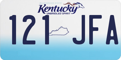 KY license plate 121JFA