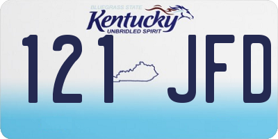 KY license plate 121JFD