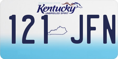 KY license plate 121JFN