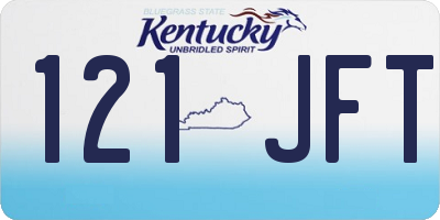 KY license plate 121JFT