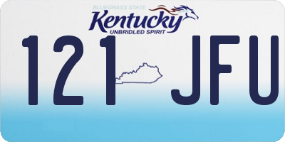 KY license plate 121JFU