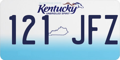 KY license plate 121JFZ