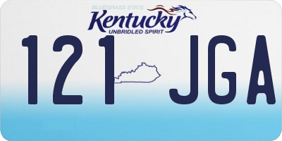 KY license plate 121JGA