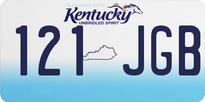 KY license plate 121JGB