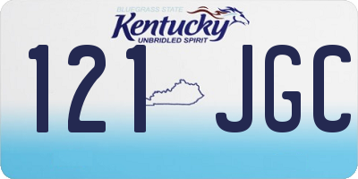 KY license plate 121JGC