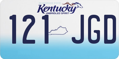 KY license plate 121JGD