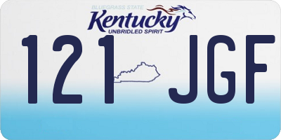 KY license plate 121JGF