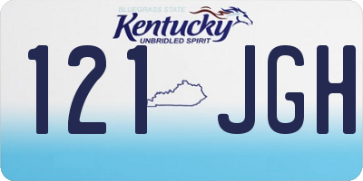 KY license plate 121JGH