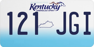 KY license plate 121JGI