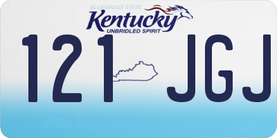 KY license plate 121JGJ