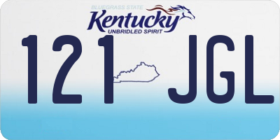 KY license plate 121JGL