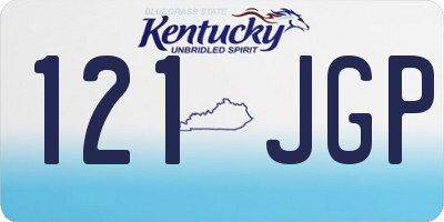KY license plate 121JGP