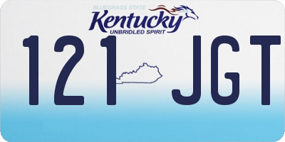 KY license plate 121JGT