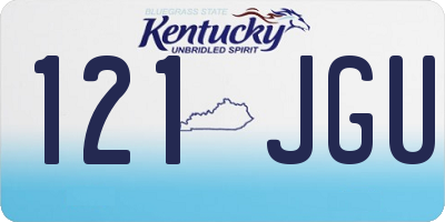 KY license plate 121JGU