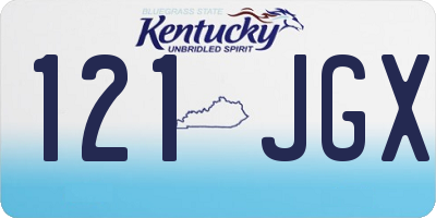 KY license plate 121JGX