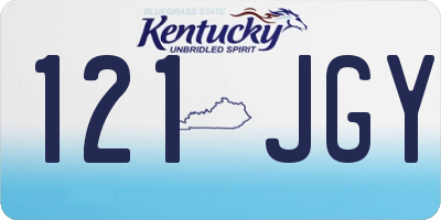 KY license plate 121JGY