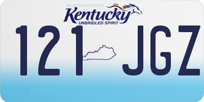 KY license plate 121JGZ