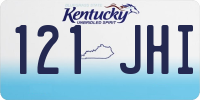 KY license plate 121JHI