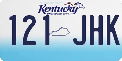 KY license plate 121JHK