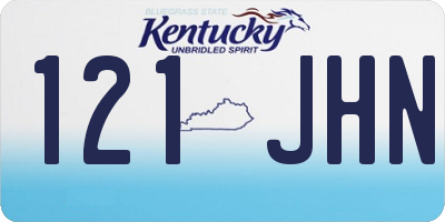 KY license plate 121JHN