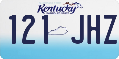 KY license plate 121JHZ