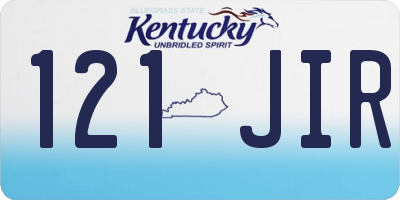 KY license plate 121JIR