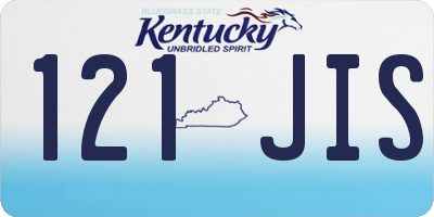 KY license plate 121JIS