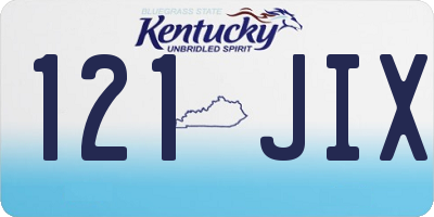 KY license plate 121JIX