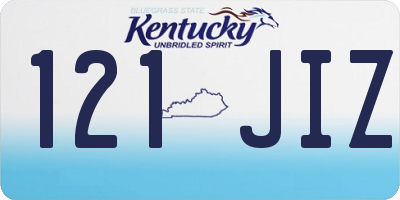KY license plate 121JIZ