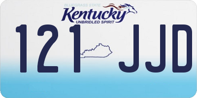 KY license plate 121JJD