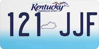 KY license plate 121JJF