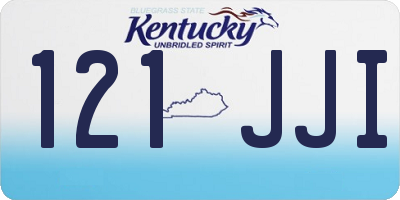 KY license plate 121JJI