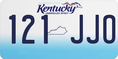 KY license plate 121JJO