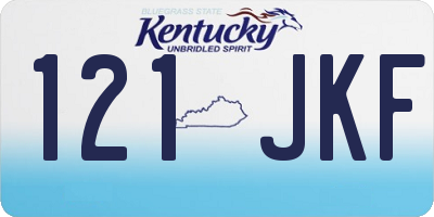 KY license plate 121JKF