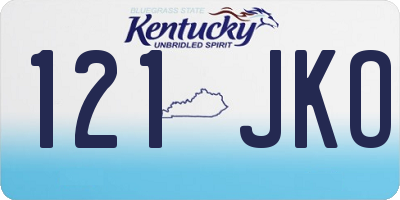 KY license plate 121JKO