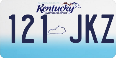 KY license plate 121JKZ