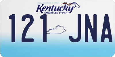 KY license plate 121JNA