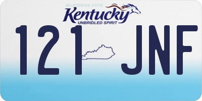 KY license plate 121JNF