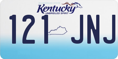 KY license plate 121JNJ