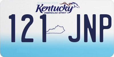 KY license plate 121JNP