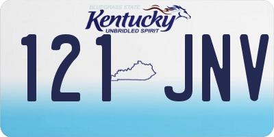 KY license plate 121JNV