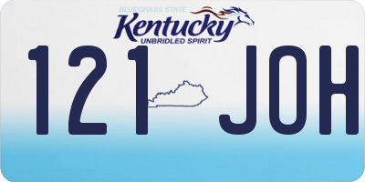 KY license plate 121JOH
