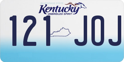 KY license plate 121JOJ