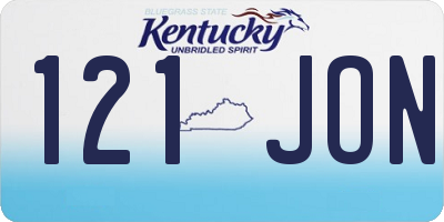 KY license plate 121JON